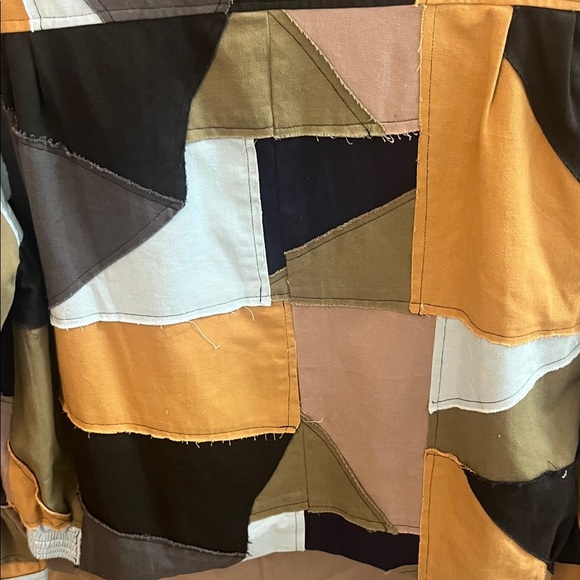 Jungles Geometric Patchwork Bomber Jacket - Picture 7 of 7